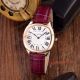 Cartier Drive De Brown Leather Band Rose Gold Case Replica White Roman Dial Watch (7)_th.jpg